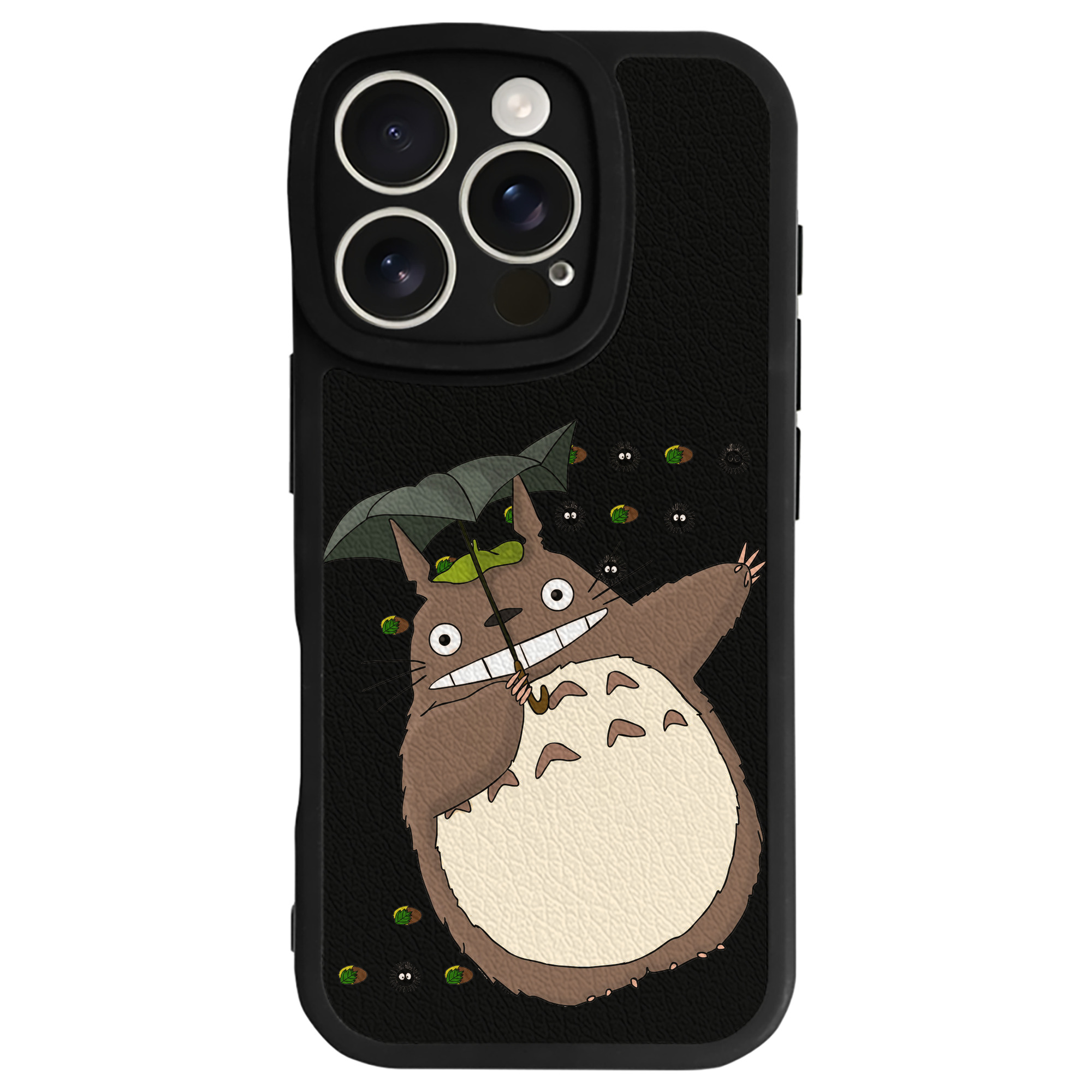 （画像用） となりのトトロ 草壁メイ 草壁サツキ My Neighbor Totoro Satsuki Kusakabe Mei Kusakabe 【iPhone 16シリーズ対応】シリコンスマホケース（レザー調） 材質：シリコン